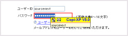 パスワード 表示画面